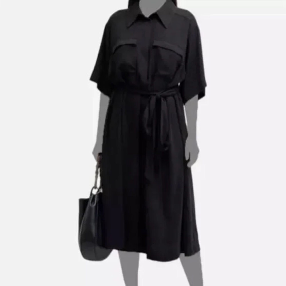 Whitney Morgan Utility Shirt Dress from Neiman Marcus - Black - 3X